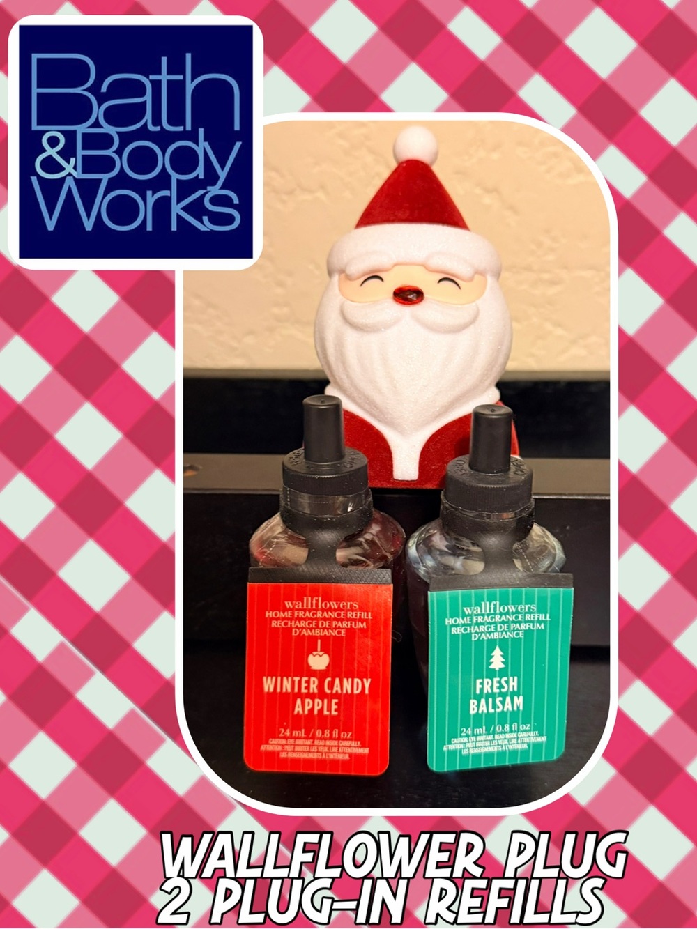 BATH & BODY WORKS 3 PC SANTA WALLFLOWER BUNDLE
